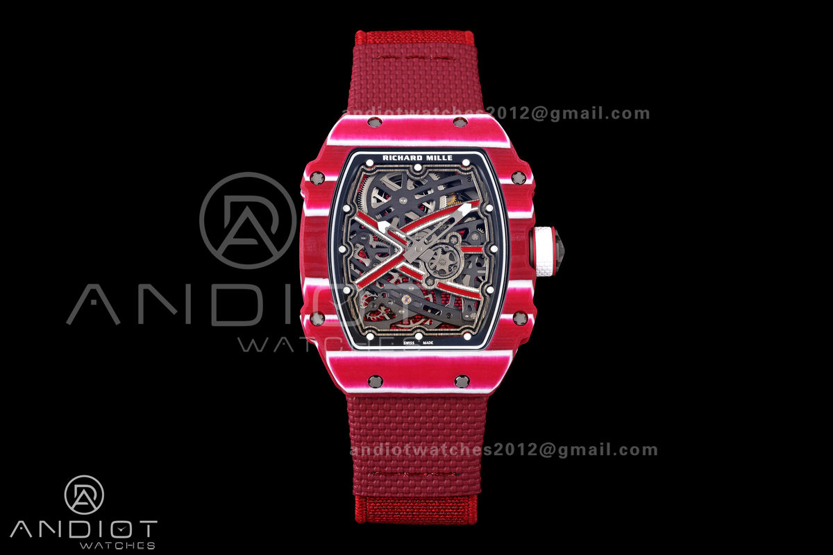 RICH Maker's 1:1 RM67-02 Purple NTPT Mutaz Skeleton Dial CRMA7 Super Clone